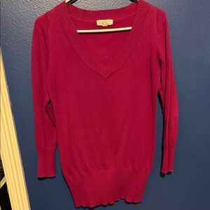 Forever 21 Purple V-Neck Sweater